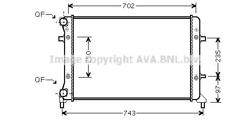 AVA QUALITY COOLING Radiators, Motora dzesēšanas sistēma VWA2223